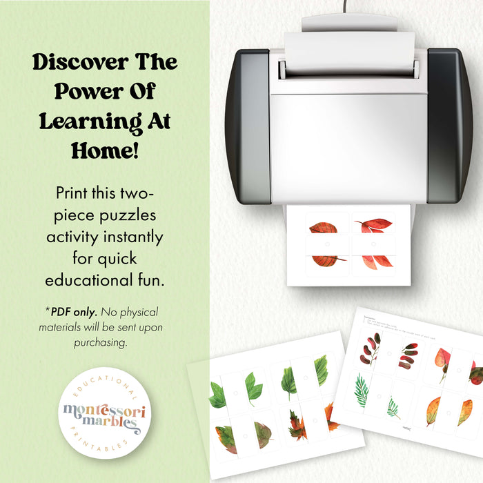 Leaves Two-Piece Puzzles