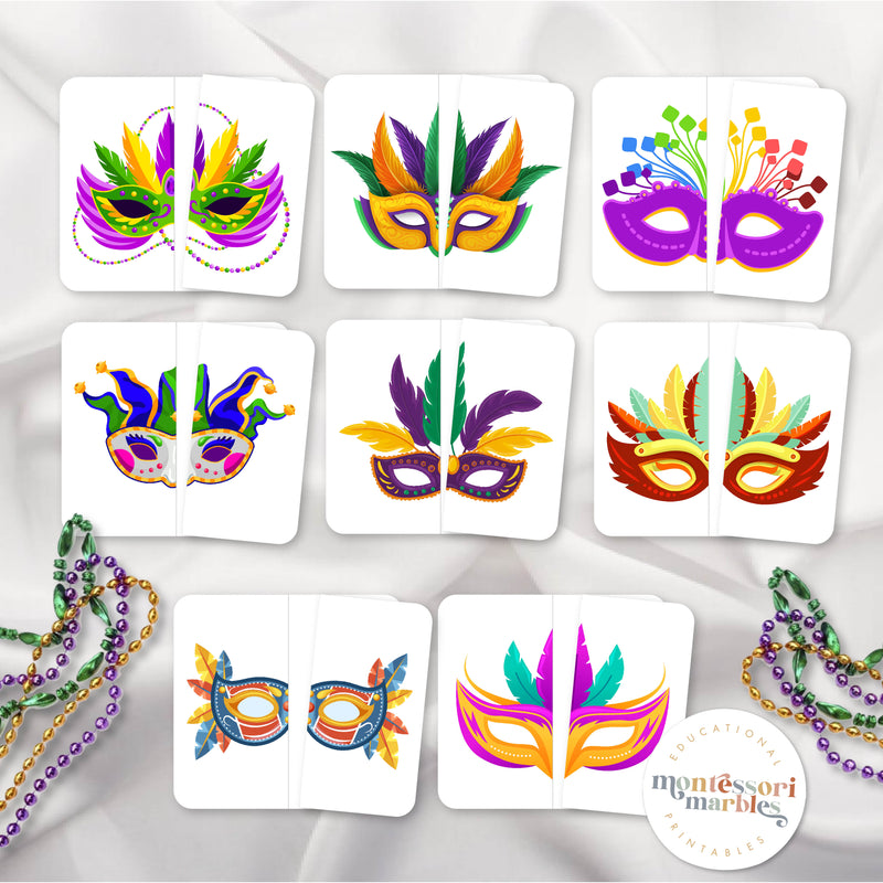 Mardi Gras Two-Piece Puzzles