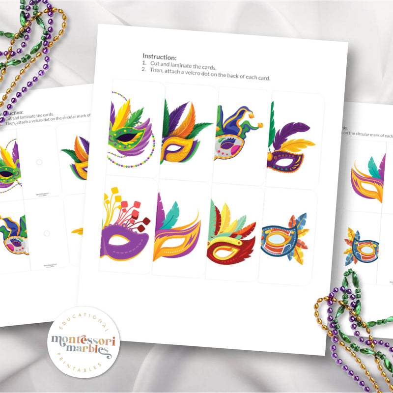 Mardi Gras Two-Piece Puzzles