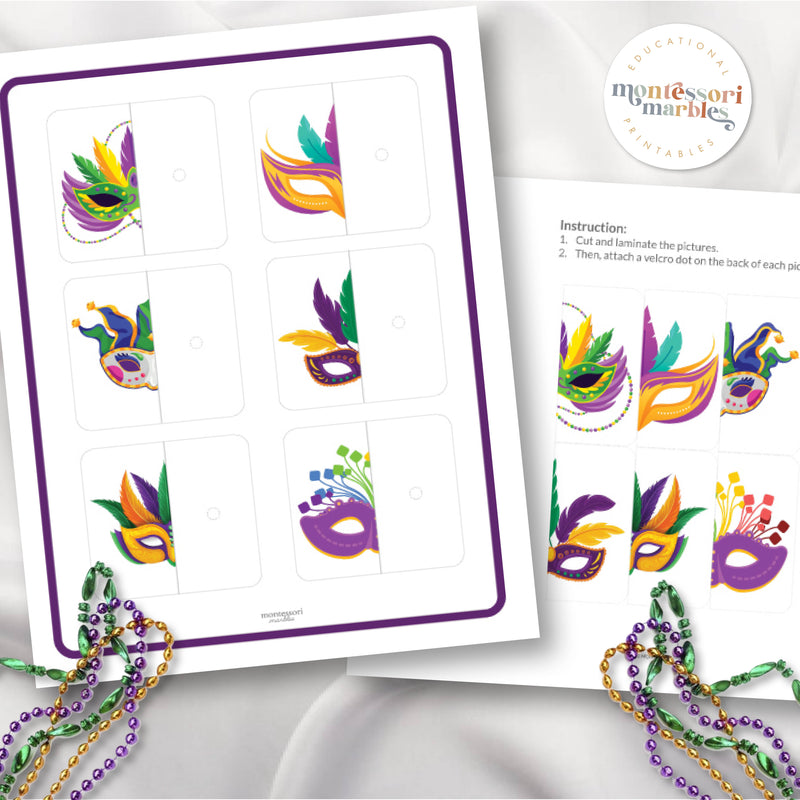 Mardi Gras Two-Piece Puzzles