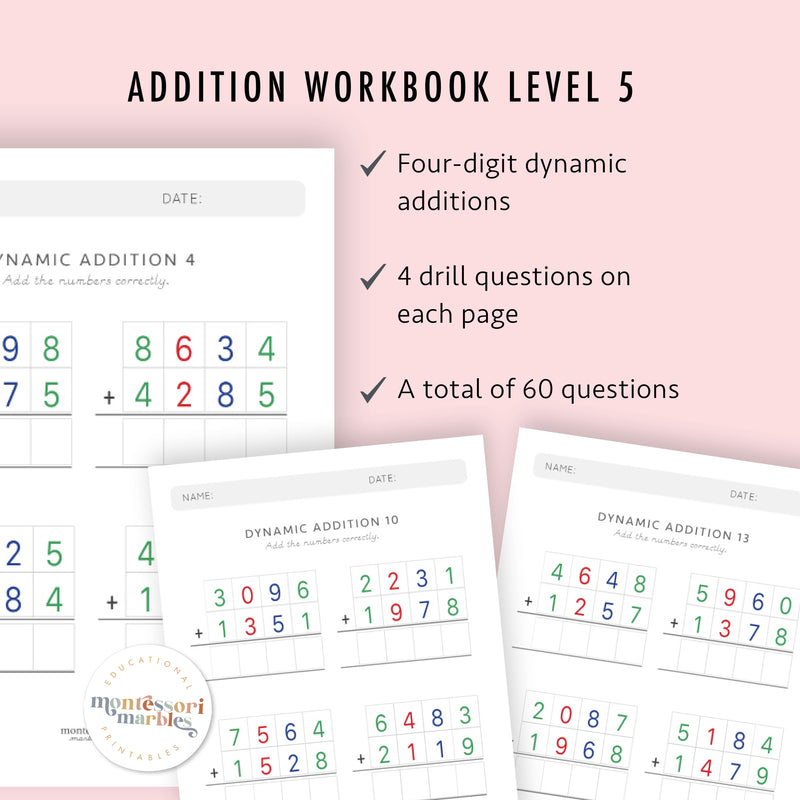 Addition Drills Workbook Bundle