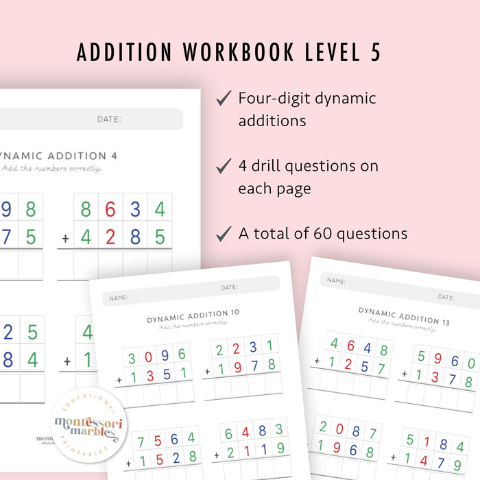 Addition Drills Workbook Bundle