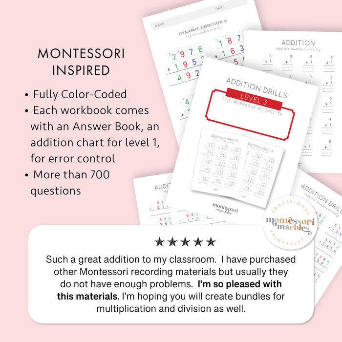 Addition Drills Workbook Bundle