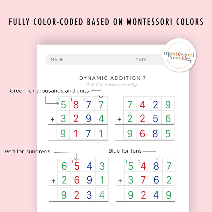 Montessori Early Math Progression Bundle