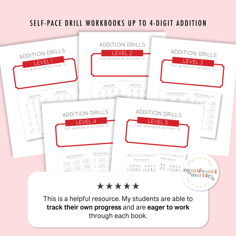 Addition Drills Workbook Bundle