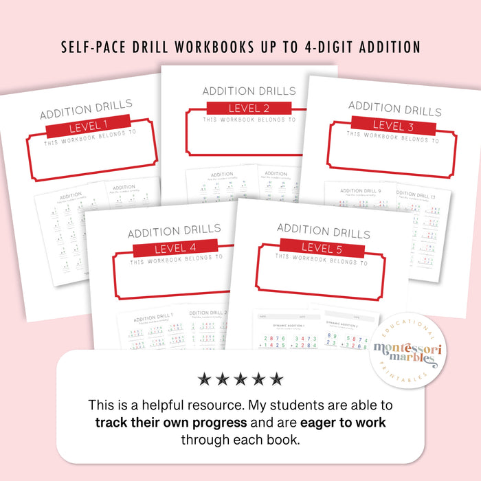 Addition Drills Workbook Bundle