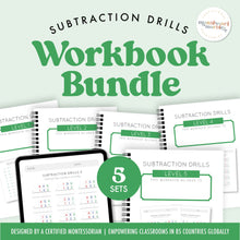 Load image into Gallery viewer, Subtraction Drills Workbook Bundle
