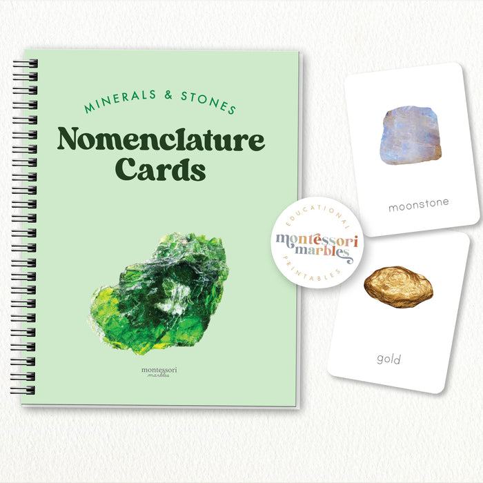 Minerals & Stones Nomenclature Cards