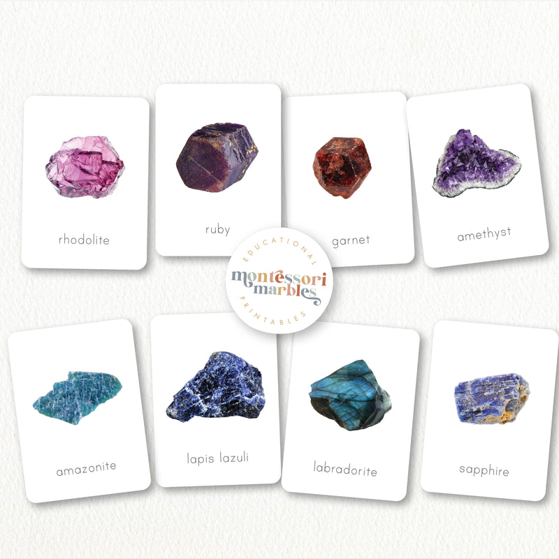 Minerals & Stones Nomenclature Cards
