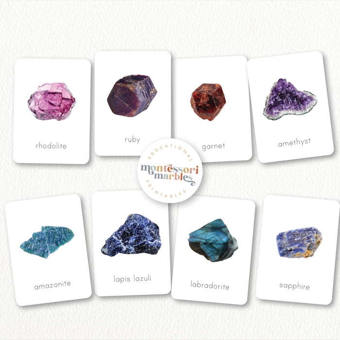 Minerals & Stones Nomenclature Cards