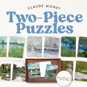 Claude Monet painting completion puzzle activity