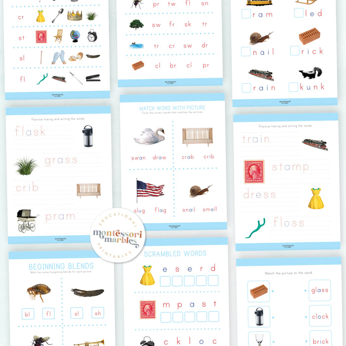 MEGA BUNDLE Montessori Blue Series Learning Resources