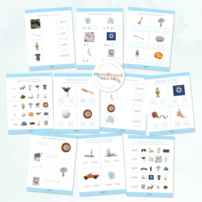 MEGA BUNDLE Montessori Blue Series Learning Resources