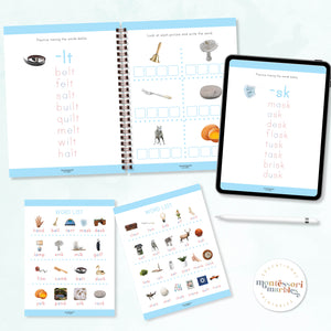 Montessori Blue Series Workbook | Ending Blends