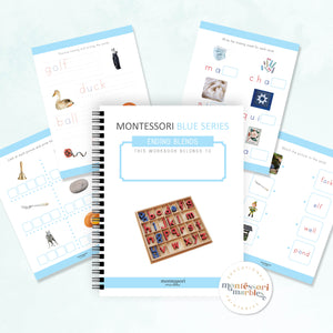 Montessori Blue Series Workbook | Ending Blends