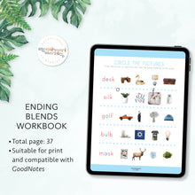 Load image into Gallery viewer, Montessori Blue Series Workbook | Ending Blends
