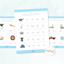 Load image into Gallery viewer, Montessori Blue Series Workbook | Ending Blends
