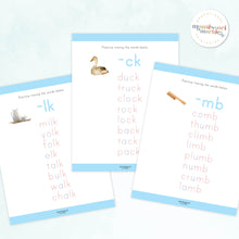 Load image into Gallery viewer, Montessori Blue Series Workbook | Ending Blends
