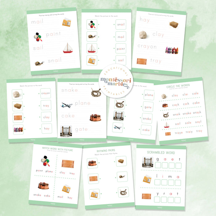 Montessori Green Series Long "A" Workbook