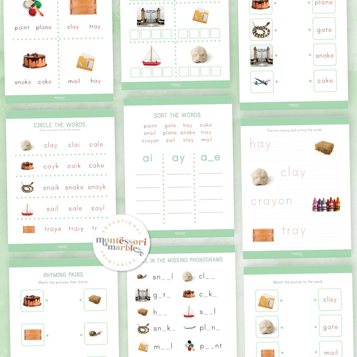 Montessori Green Series Long "A" Workbook