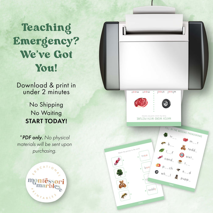 Montessori Green Series Long "E" Workbook