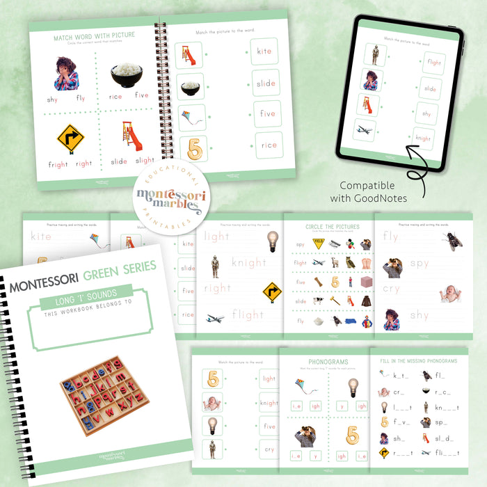 Montessori Green Series Long "I" Workbook
