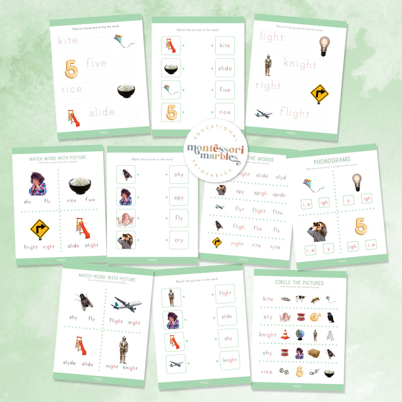 Montessori Green Series Long "I" Workbook
