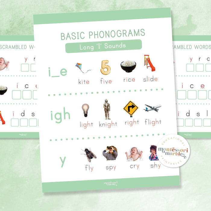 Montessori Green Series Long "I" Workbook