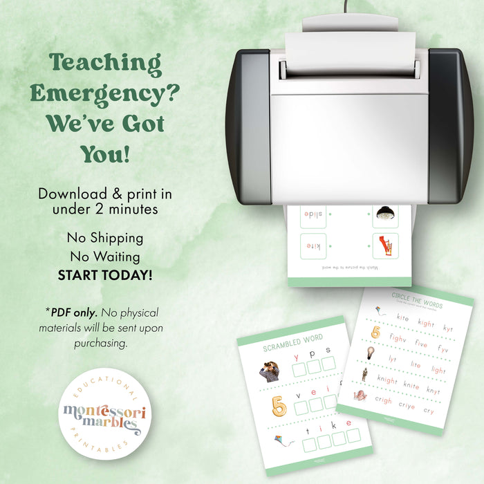 Montessori Green Series Long "I" Workbook
