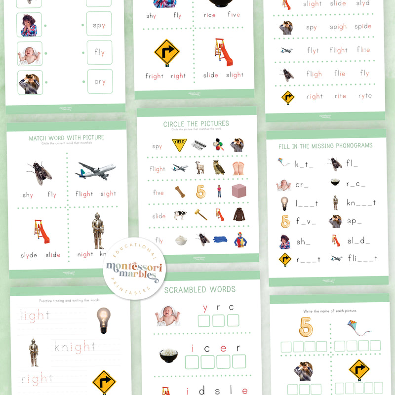 Montessori Green Series Long "I" Workbook