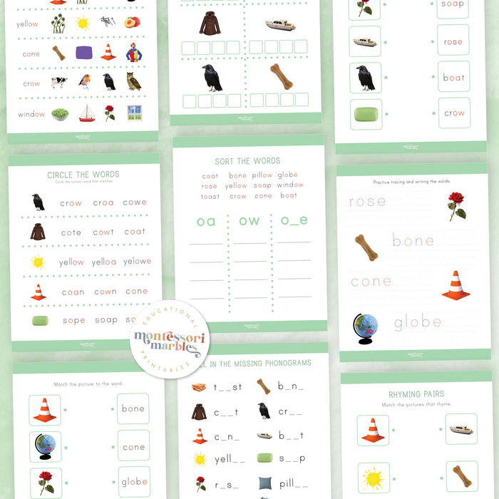 Montessori Green Series Long "O" Workbook