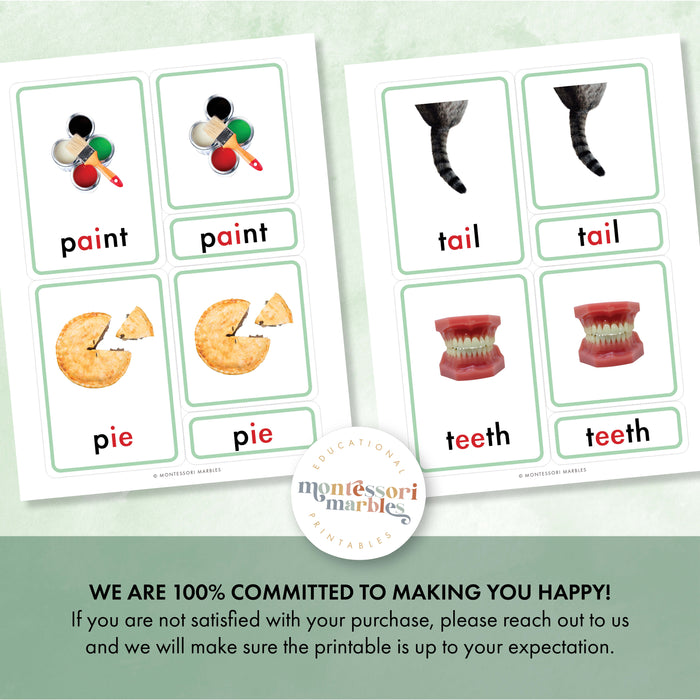 Montessori Green Series Nomenclature Cards