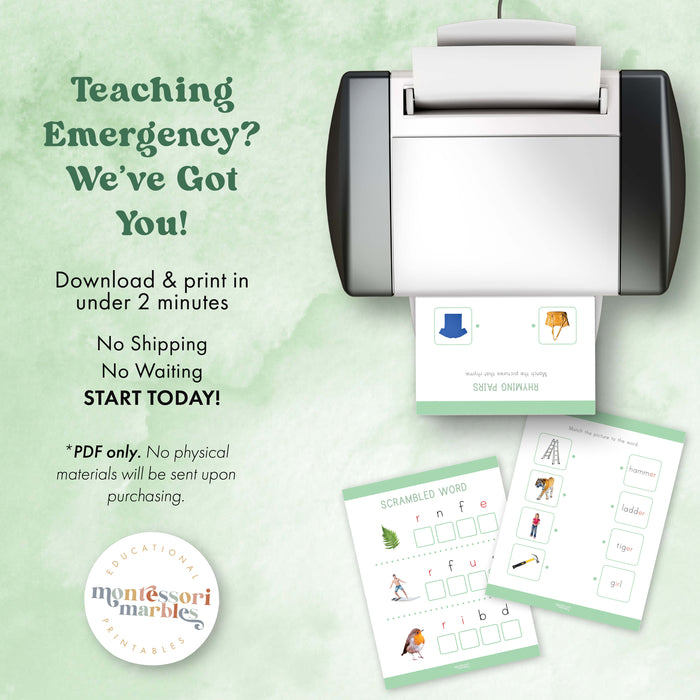 Montessori Green Series R-Controlled Vowels Workbook