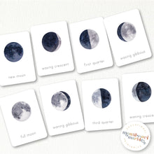 Load image into Gallery viewer, Moon Phases Flash Cards
