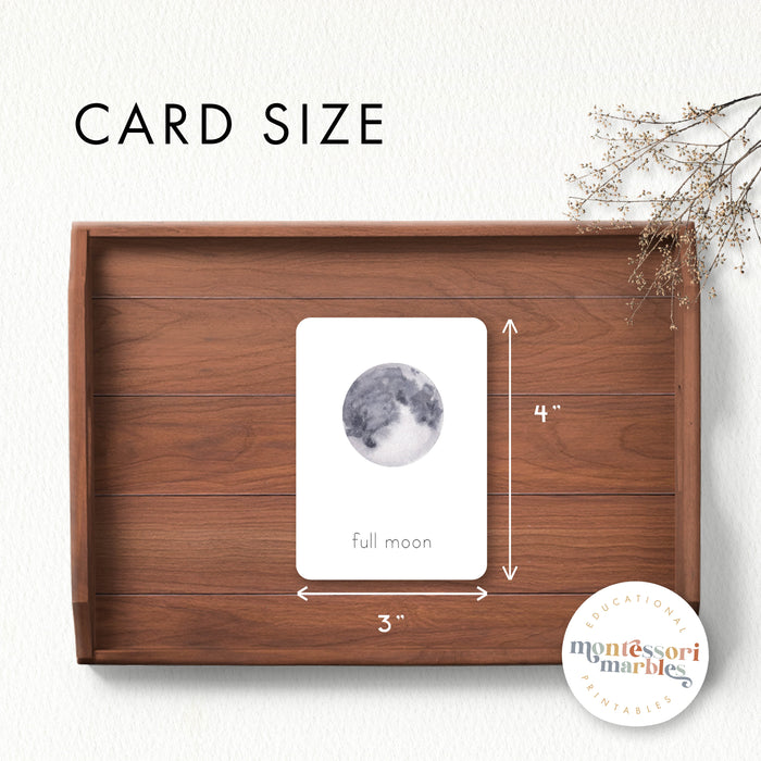Moon Phases Nomenclature Cards