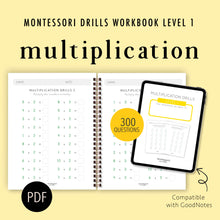 Load image into Gallery viewer, Multiplication Drills Workbook Level 1
