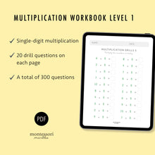 Load image into Gallery viewer, Multiplication Drills Workbook Level 1
