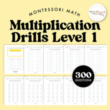 Load image into Gallery viewer, Multiplication Drills Workbook Level 1
