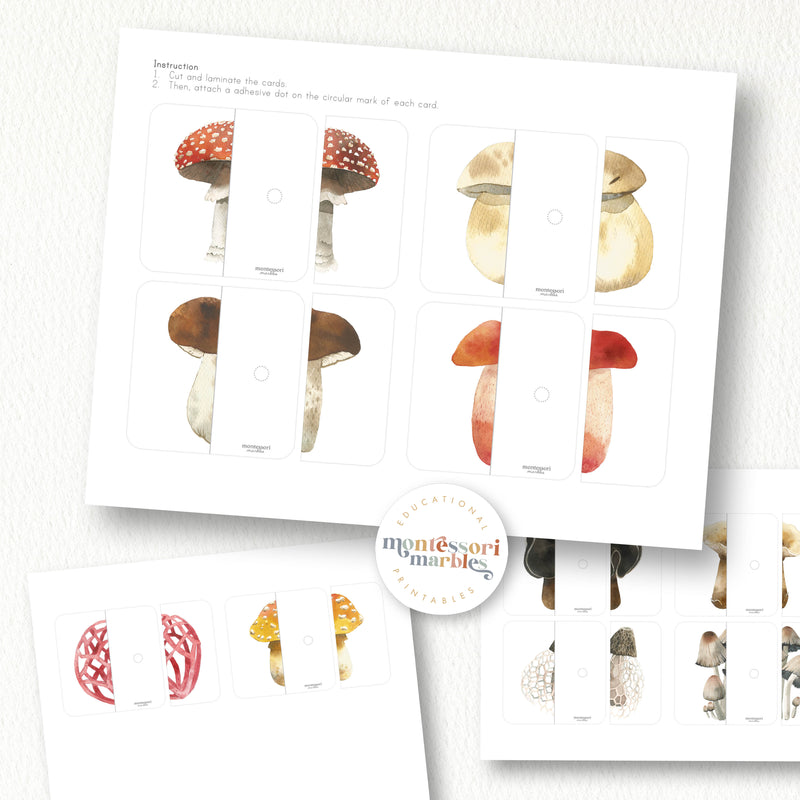 Mushroom Two-Piece Puzzles