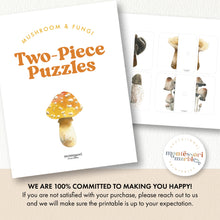Load image into Gallery viewer, Mushroom Two-Piece Puzzles
