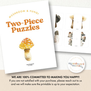Mushroom Two-Piece Puzzles