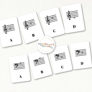 Music Notes Flash Cards