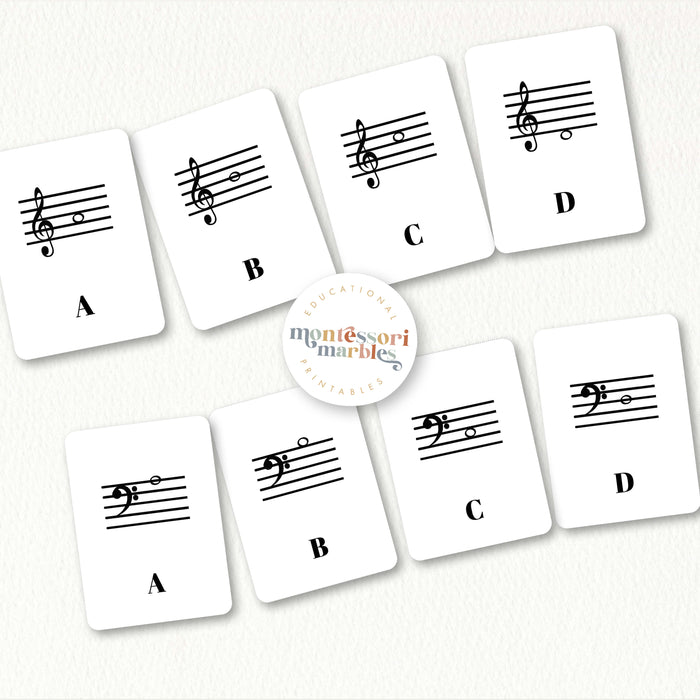 Music Notes Flash Cards
