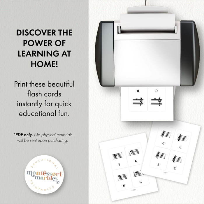 Music Notes Flash Cards