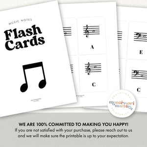 Music Notes Flash Cards