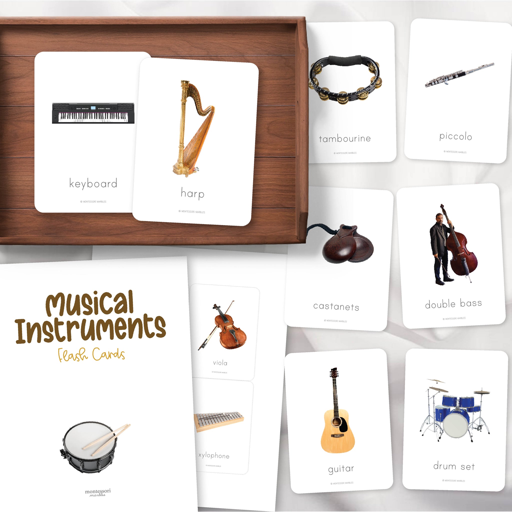Musical Instruments Flash Cards – Montessori Marbles