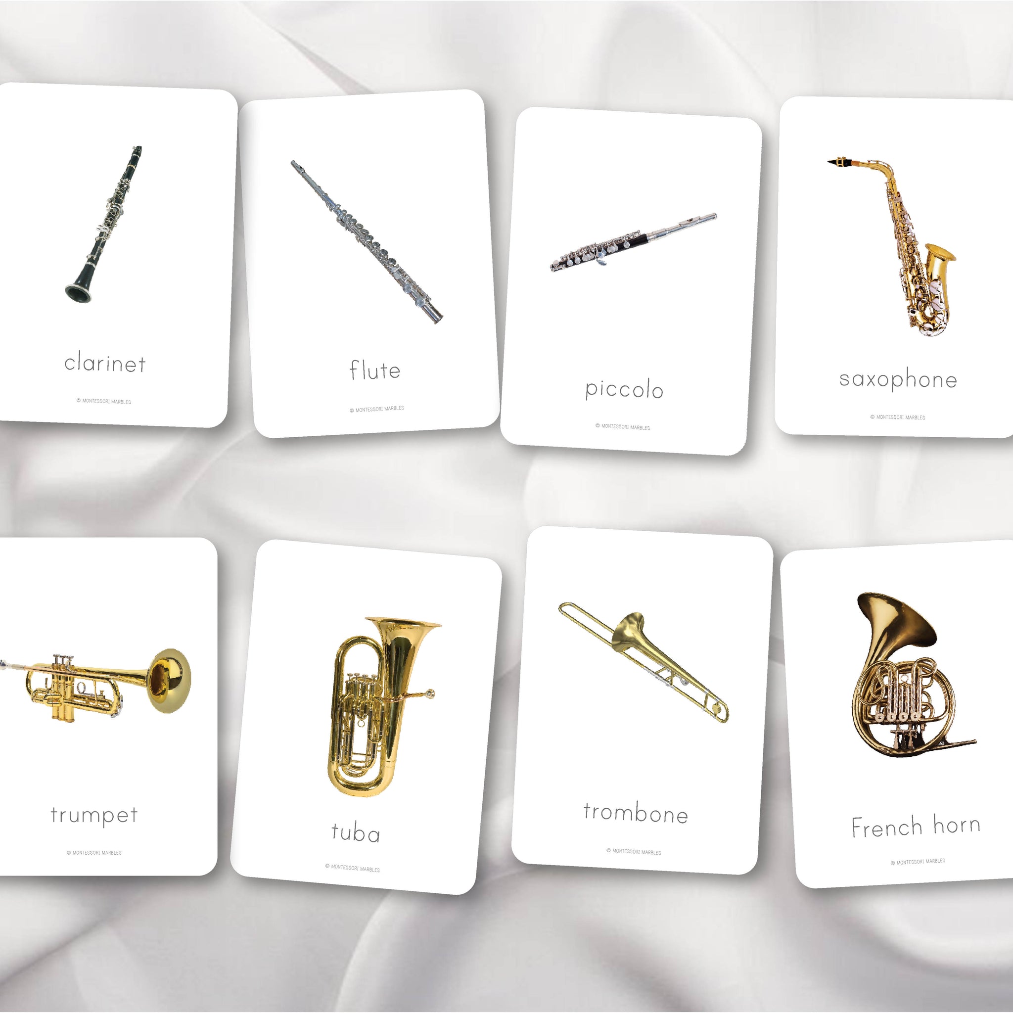 Musical Instruments Flash Cards – Montessori Marbles