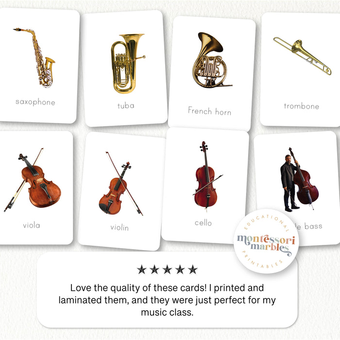 Musical Instruments Flashcardss Musical Instruments Flash Cards | 20 Orchestra Music Education Ages 4-7 ...