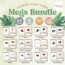 Load image into Gallery viewer, Montessori Nomenclature Cards Bundle 1
