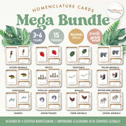 Nomenclature cards mega bundle for vocabulary — ages 3-6
